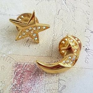 Vintage Kirks Folly Moon & Star Scatter Pins